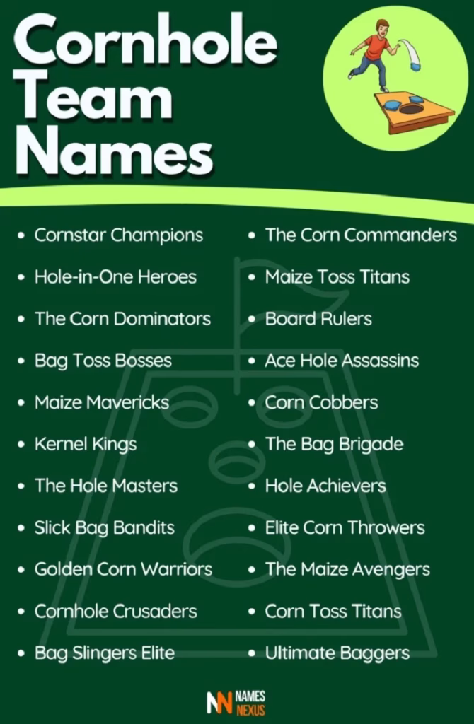 dirty cornhole team names
