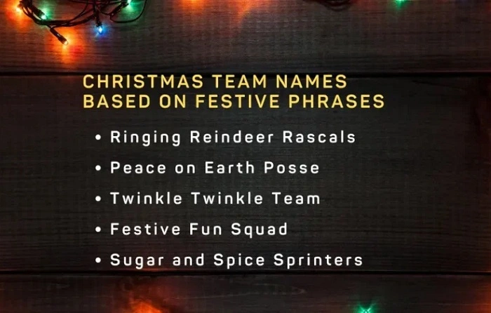 Make Your Own Christmas Group Names 1