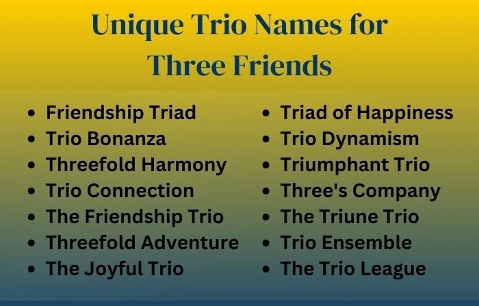 How to Create Your Own Three Friends Group Name