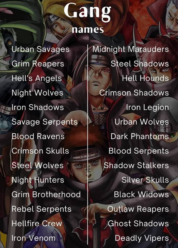 Dark and Mysterious Dangerous Group Names