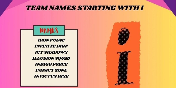 I Team Names